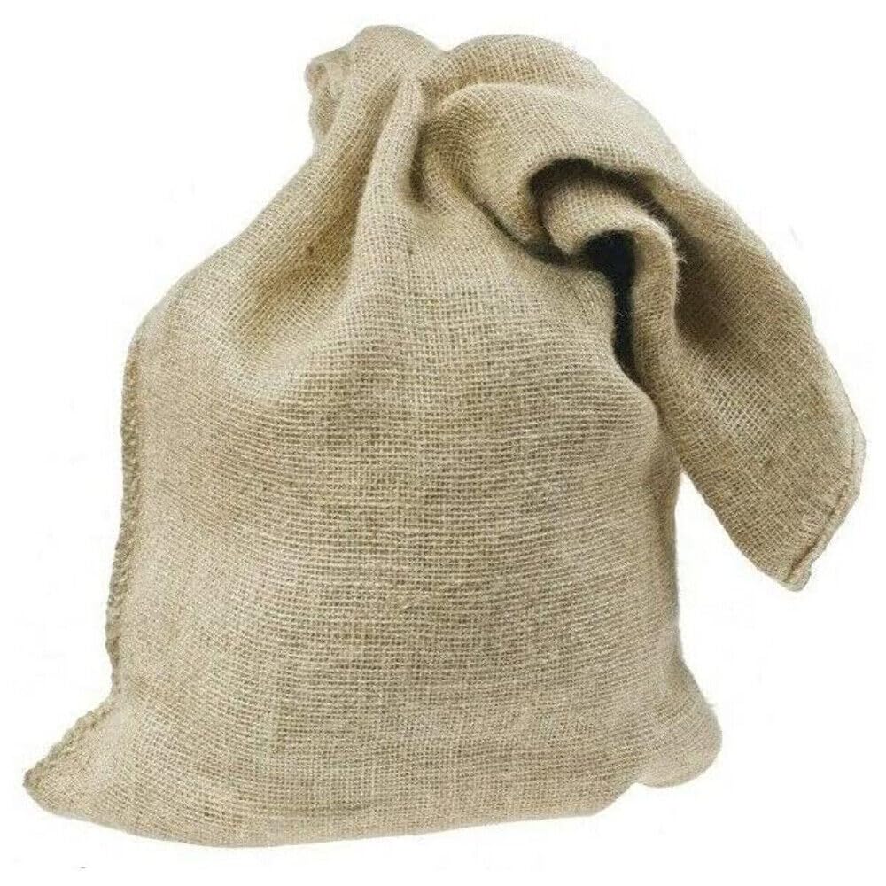 5 x Natural Hessian Large Jute Sacks (30 x 45 cm / 15 Kg) Hessian Bags Made of Strong Tearproof Jute Fabric, Burlap Sacks