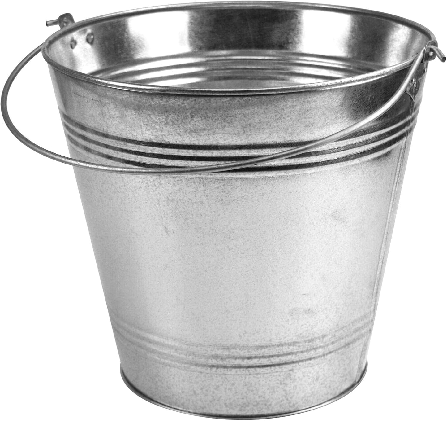 10L Pail Heavy Duty Galvanised Steel Metal Bucket Water Coal Fire Greenhouse