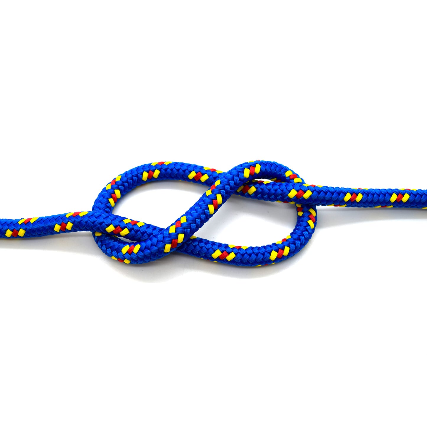 10mm x 5 metres / 16.4 ft of Blue & Yellow Polypropylene Rope, Solid Braided Poly Rope Cord Twine for Boating, Yachting, Camping