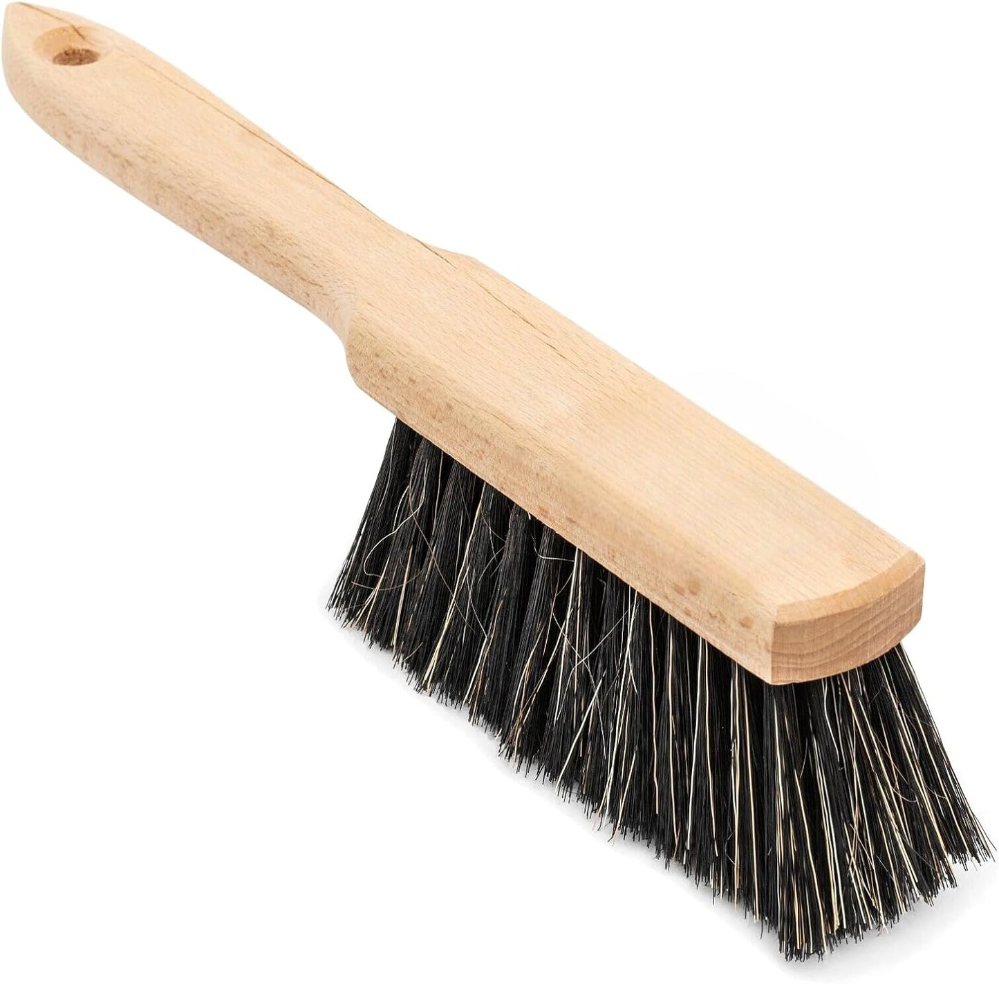 Hand Brush, Counter Brush, Wooden Bench Brush with Anti-Static Natural and Synthetic Bristles for Efficient Household Cleaning of