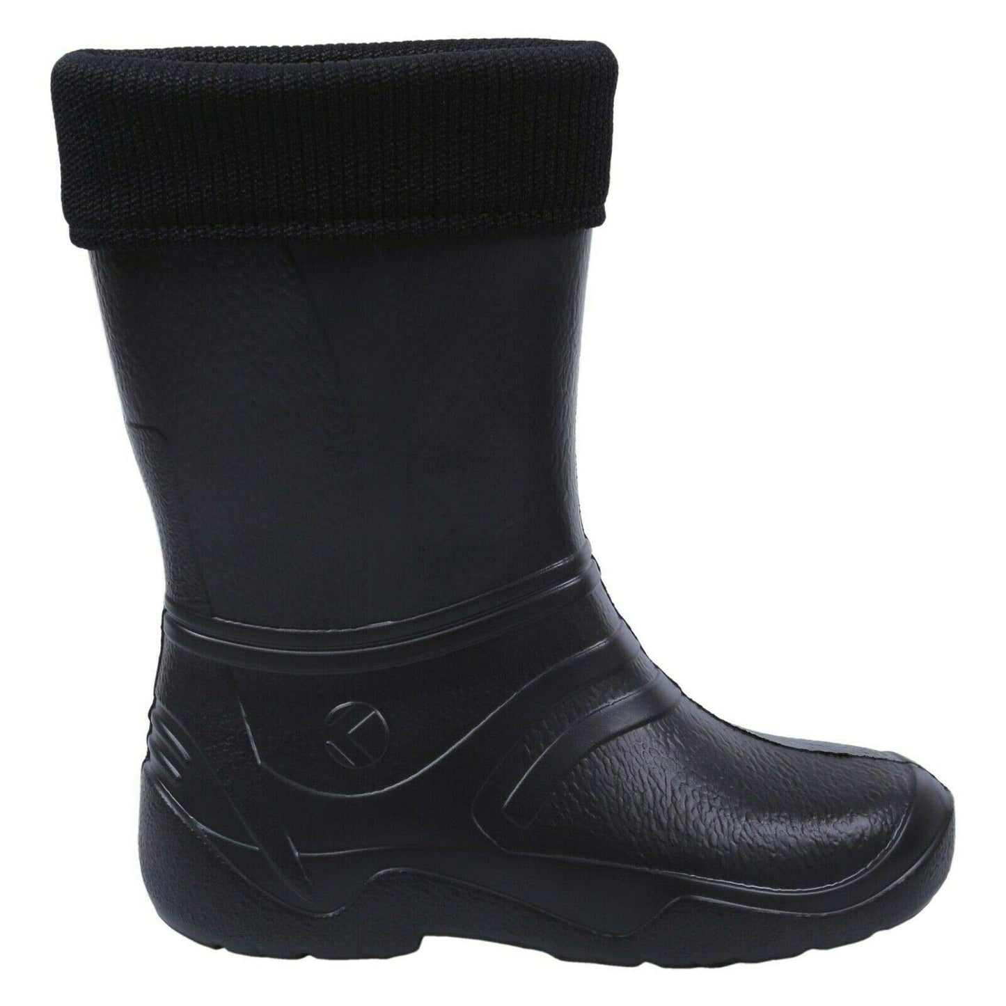 Black Women's Ladies Wellies Lightweight EVA Wellington Boots Rain Boots Waterproof Durable Gardening (Size 9 UK / 42 EU)