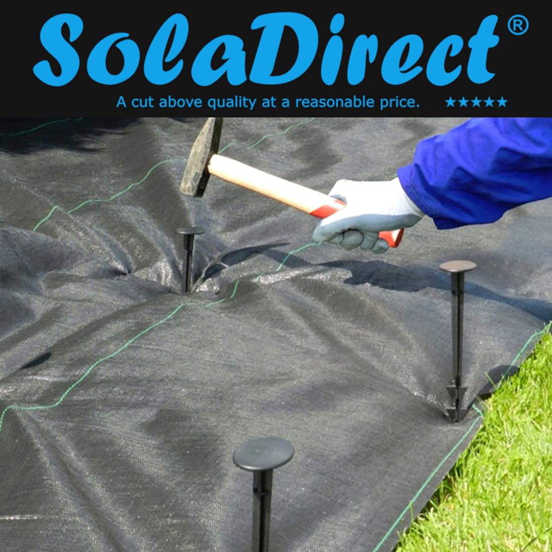 Garden Pegs - Pack of 100 x 5" Ground Pegs for Securing Landscape Fabric, Ground Stakes Anchors for Fixing Weed Control Fabric