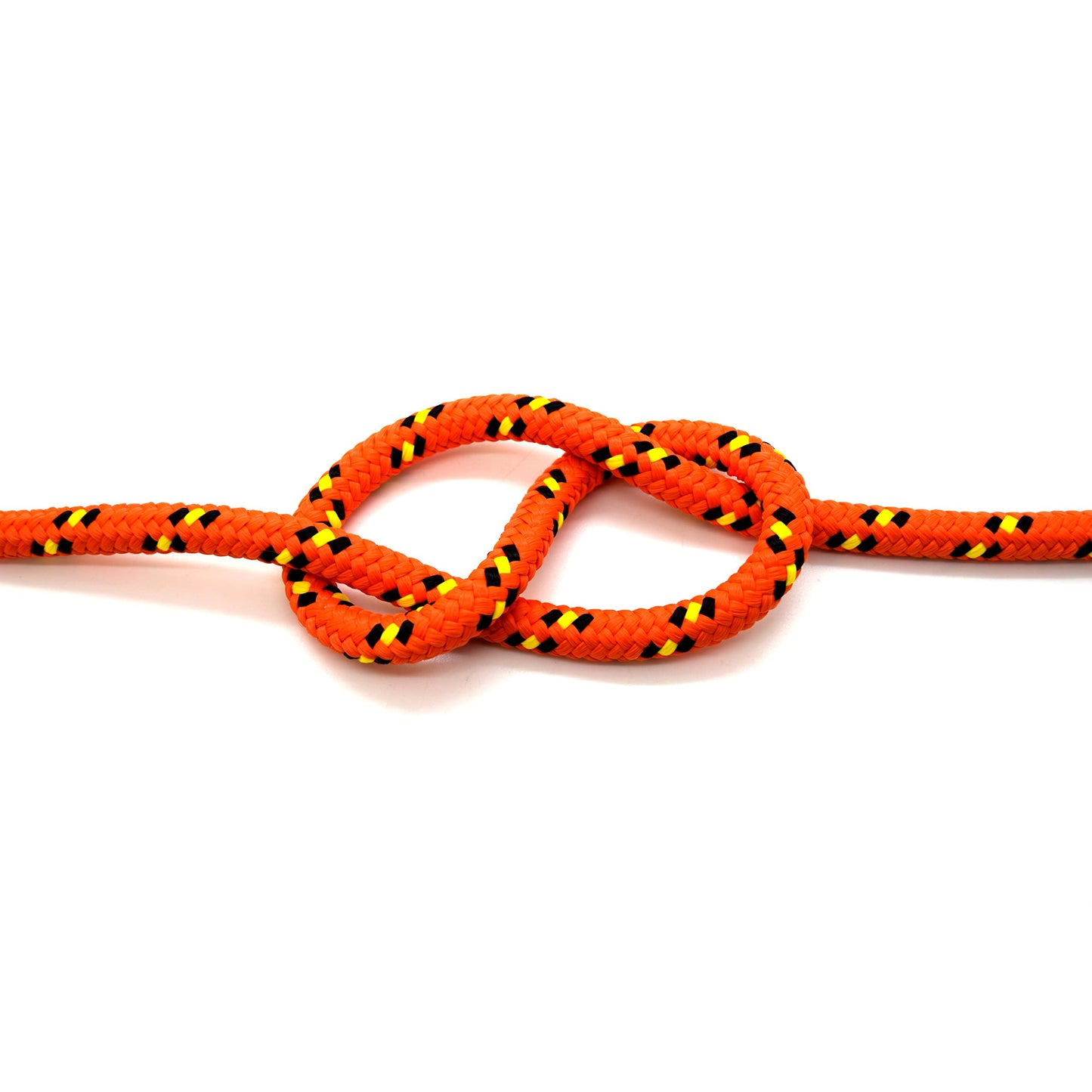 6mm x 100 metres / 328 ft of Orange & Black Polypropylene Rope, Solid Braided Poly Rope Cord Twine for Boating, Yachting, Camping