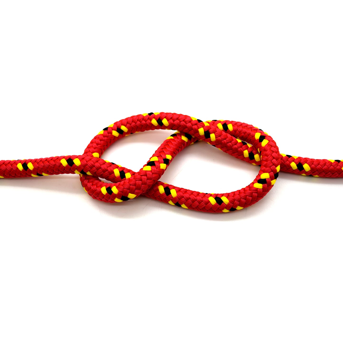 12mm x 20 metres / 65.6 ft of Red & Black Polypropylene Rope, Solid Braided Poly Rope Cord Twine for Boating, Yachting, Camping