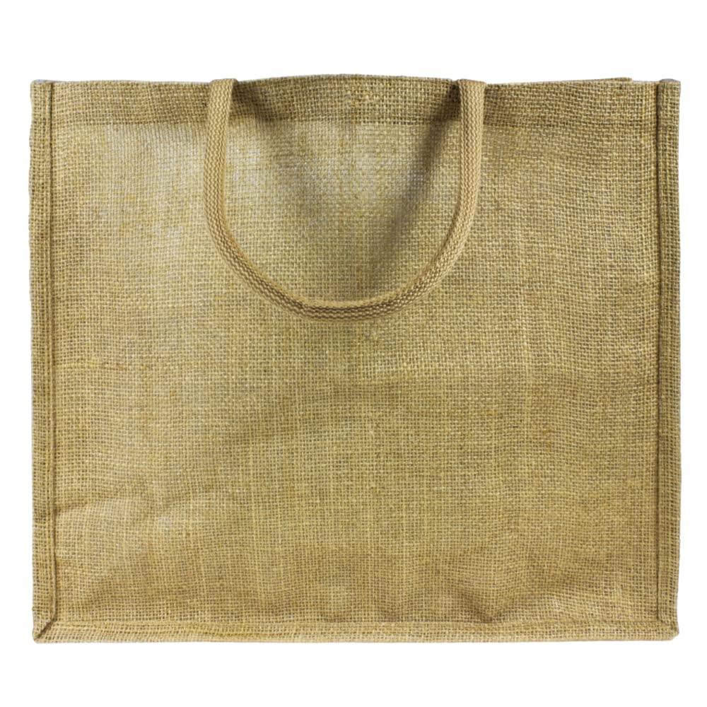 Pack of 1 Jumbo Large Natural Hessian Jute Bag 36 x 42 x 15 cm (Natural Interior)