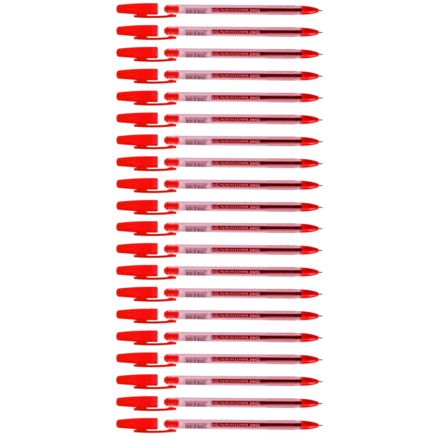 Ballpoint Pens, Gel Ink Ballpoint Pens, Smudge Free, Extra Fine Point 0.5 mm, Ideal for School, Office (Red, 20 Pens)