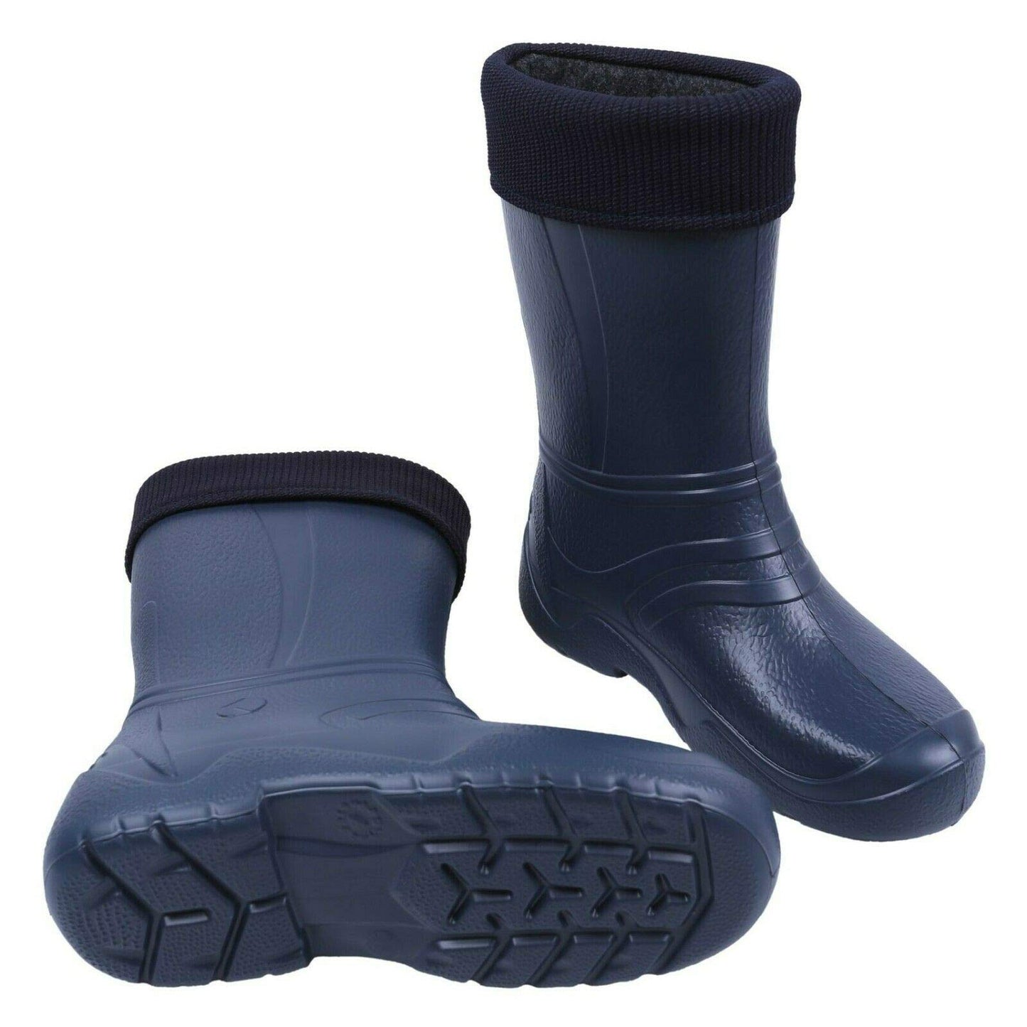 Navy Blue Women's Ladies Wellies Lightweight EVA Wellington Boots Rain Boots Waterproof Durable Gardening (Size 5 UK / 38 EU)