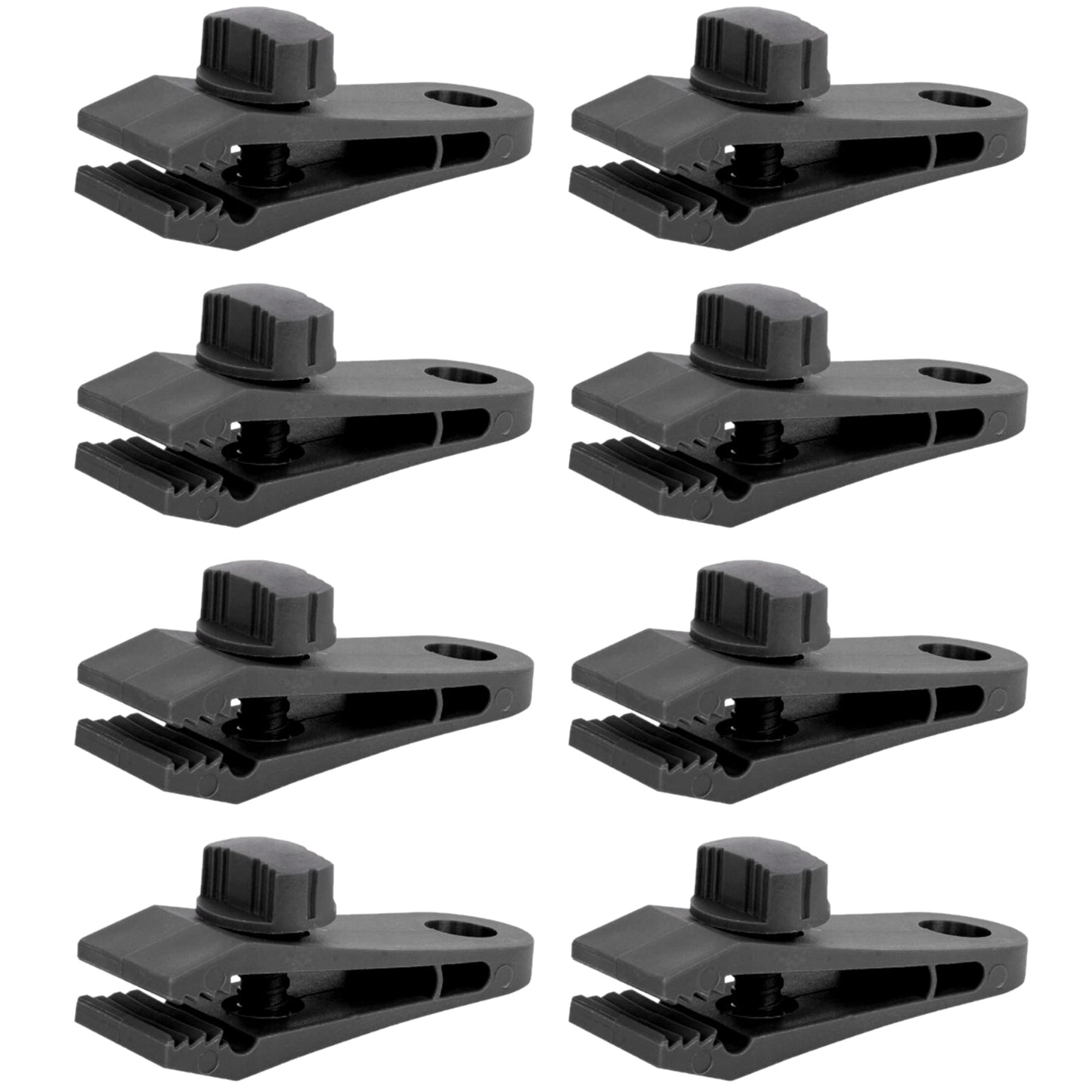 Tarpaulin Clips Heavy Duty Tarp Clips Crocodile Mouth Tent Clips Multipurpose with Tighten Lock Grip Thumb Screw (Pack of 8)