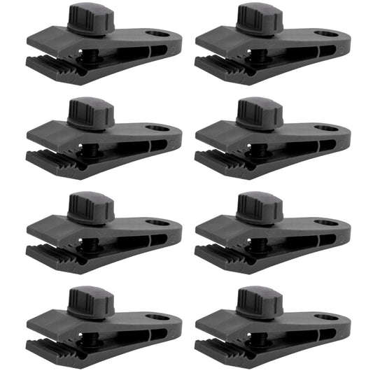 Tarpaulin Clips Heavy Duty Tarp Clips Crocodile Mouth Tent Clips Multipurpose with Tighten Lock Grip Thumb Screw (Pack of 8)
