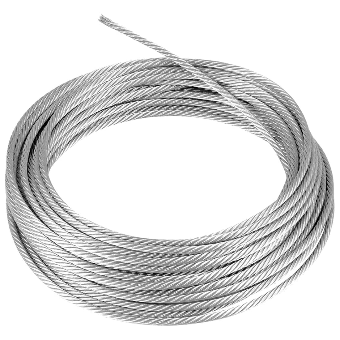 2 mm Thick Wire Rope Wire Cable - 20 metres / 65.61 ft - Galvanised Metal Steel Rope