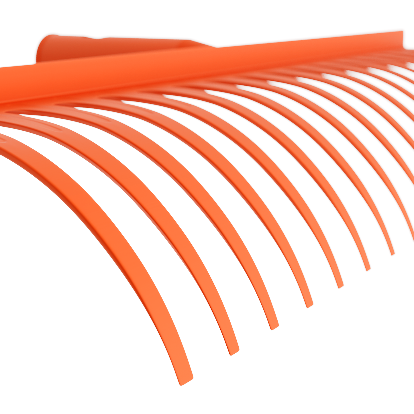 Heavy-Duty Garden Rake - 19 Tines / 44cm Wide Durable Plastic Head - Sturdy, Lightweight Tool for Lawn, Hay, Soil, Leaves