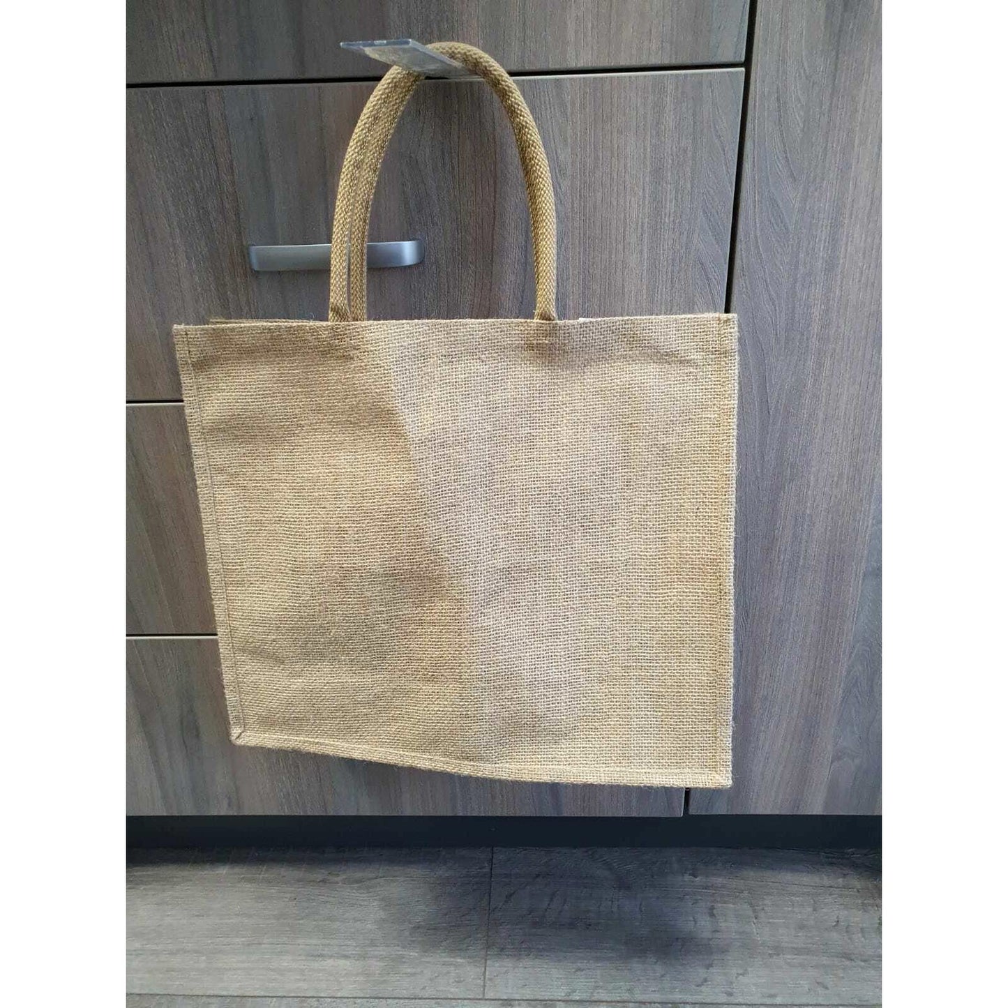 Pack of 3 Jumbo Large Natural Hessian Jute Bags 36 x 42 x 15 cm (Laminated Interior)