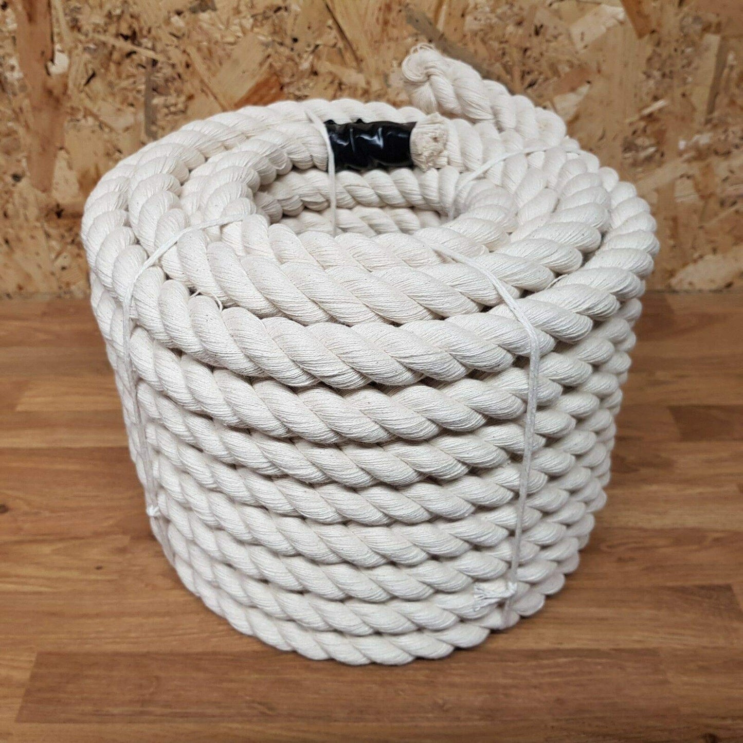 Cotton Rope, Natural Twisted Cotton Thread - 20 m / 65 ft of 14 mm Thick Soft for DIY Crafts, Decking Rope, Gardening, Bundling