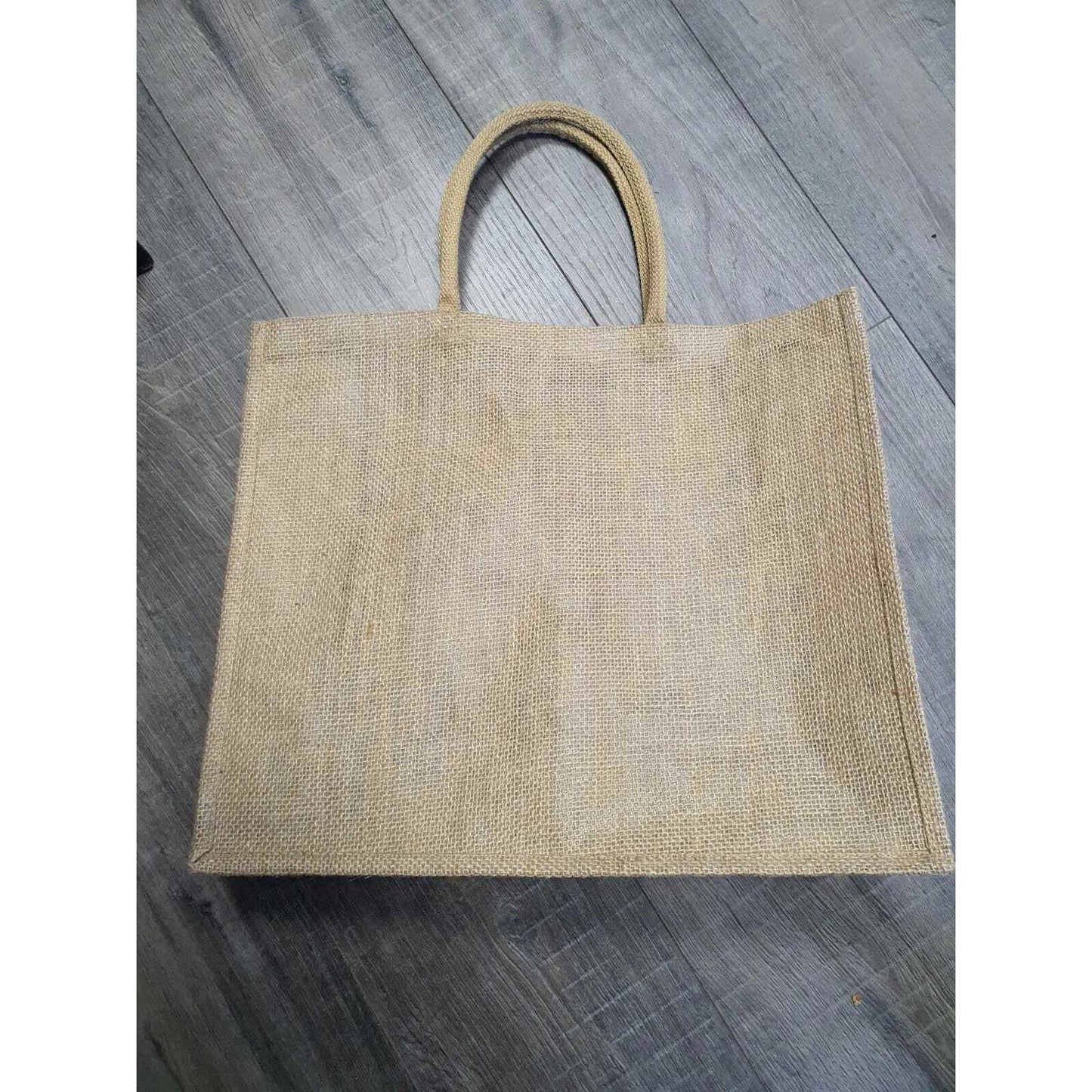 Pack of 3 Jumbo Large Natural Hessian Jute Bags 36 x 42 x 15 cm (Laminated Interior)