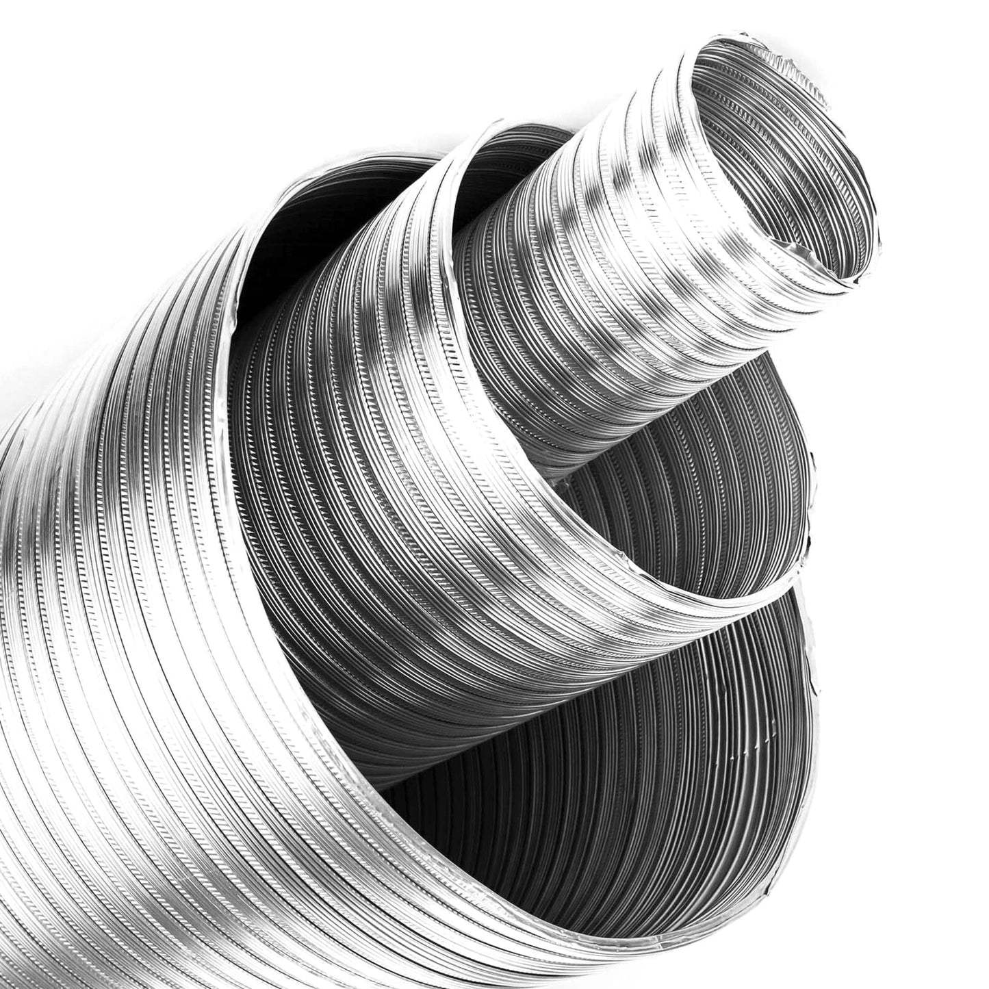 Aluminium Flexible Pipe Expandable Alloy Air Duct Tube Heat Resistant Hose (Length: 3 m / 10 ft, Diameter: 100 mm / 4 in)