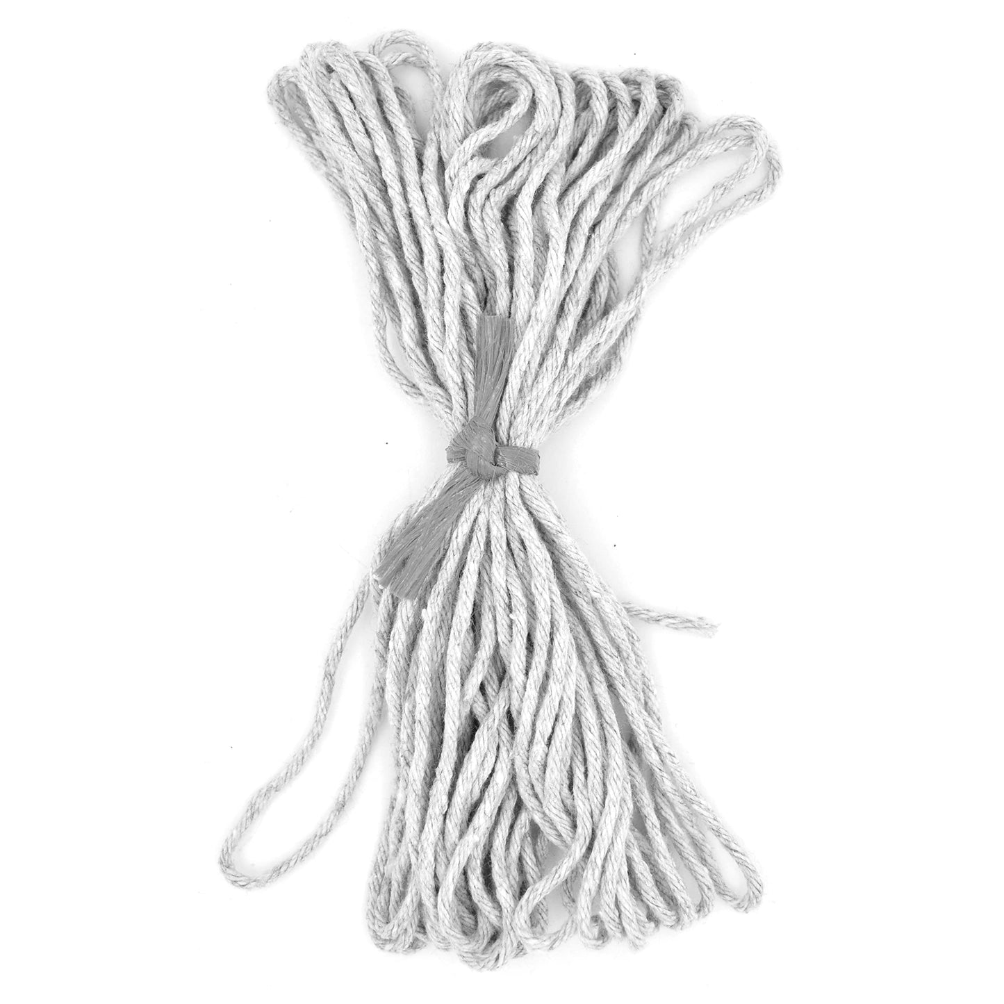 Premium Grey Macrame Cord Twine, 20 m / 65 ft of 3 mm Thick Natural Cotton Thread Yarn Macrame Rope for DIY Crafts (Hank)