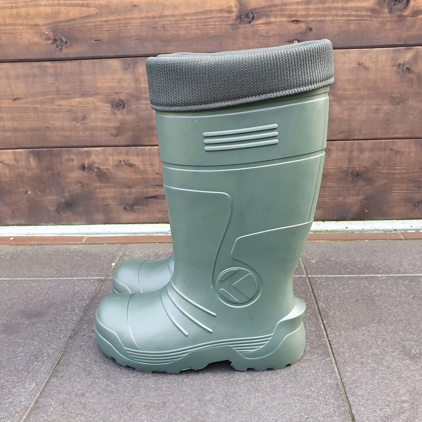 Green Men's Wellington Boots Fleece Lined Insulated Waterproof Wellies EVA (Size 9.5 UK / 44 EU)