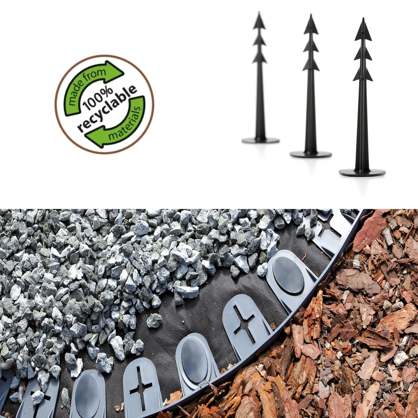 Garden Pegs - Pack of 100 x 5" Ground Pegs for Securing Landscape Fabric, Ground Stakes Anchors for Fixing Weed Control Fabric