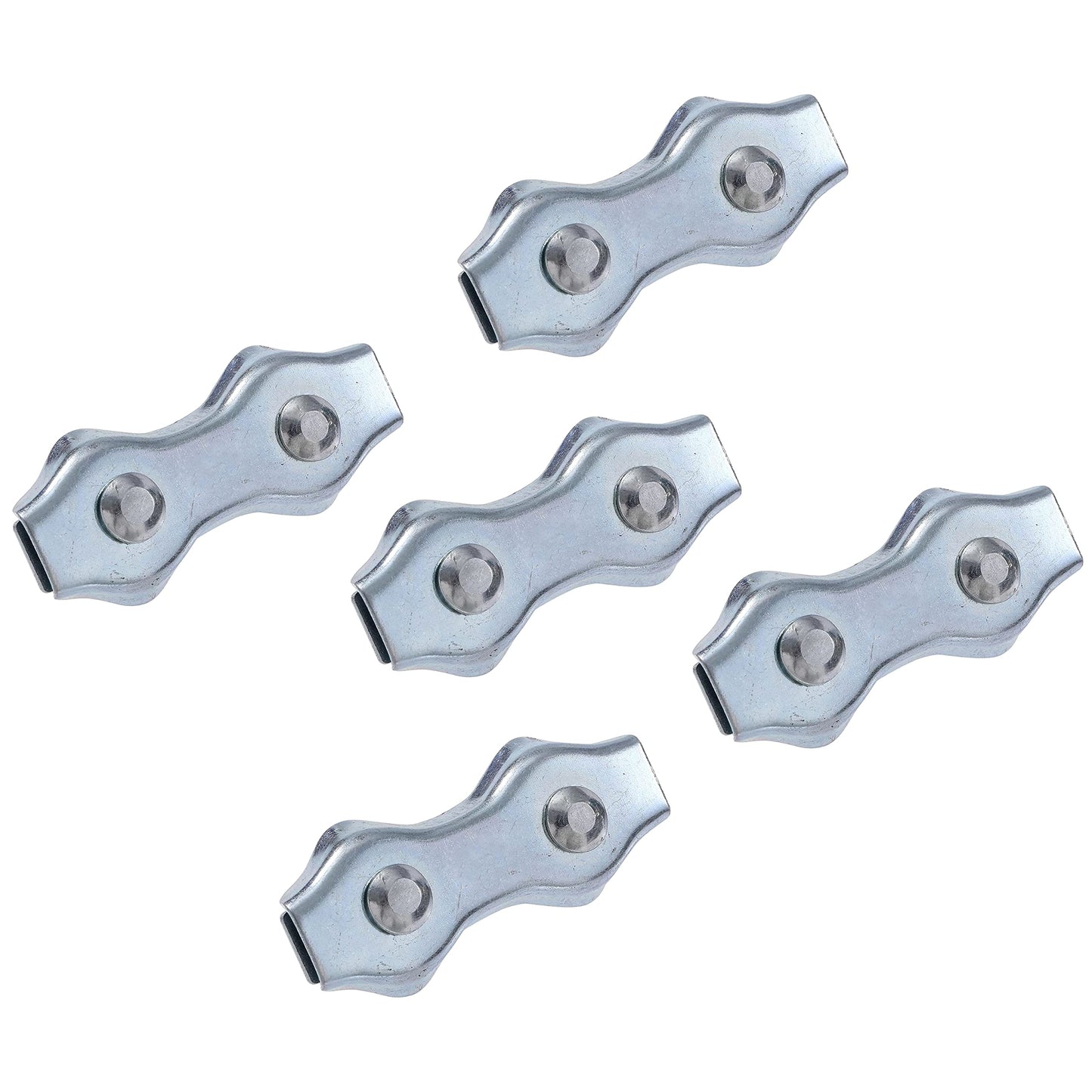 5 x 6 mm Electric Fence Wire Connector Rope Clip Duplex Bolt Cable Clamp Poly Electric Fencing Joint