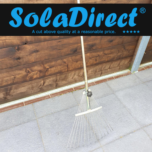 Garden Rake Adjustable Expandable Garden Leaf Lawn Rake for Gardening - Perfect for Lawn, Leaves, Moss Removal, Garden Cleanup