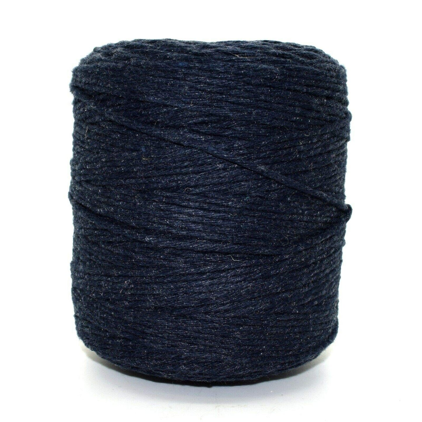 Premium Navy Blue Macrame Cord Twine, 200 m / 656 ft of 3 mm Thick Natural Cotton Thread Yarn Macrame Rope (Reel)