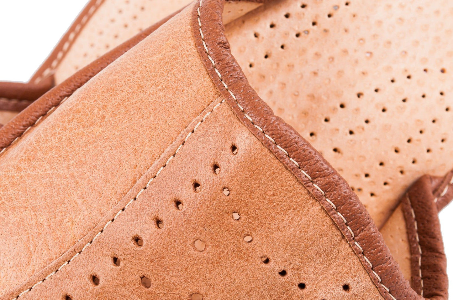 Men's Natural Leather Slippers Shoes, Closed Toe Comfortable Slip-On Sandals Mules for Gents (Light Brown, Size: 11 UK / 46 EU)