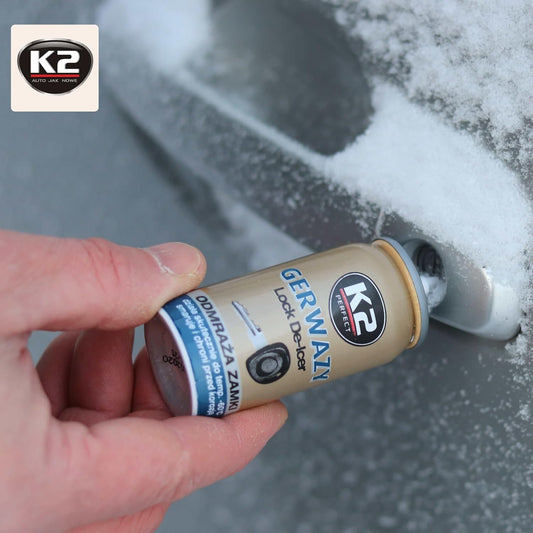 K2 Gerwazy 50ml Car Lock De-Icer Spray - Door Lock Defroster for Frozen Vehicle Locks