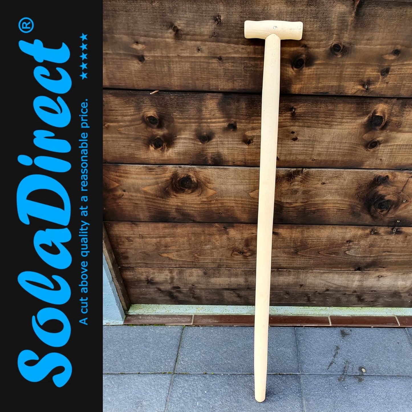 T Type Shaft Handle to suit Shovel, Spade or Fork (100 cm / 39 in Long) Replacement Spare Part
