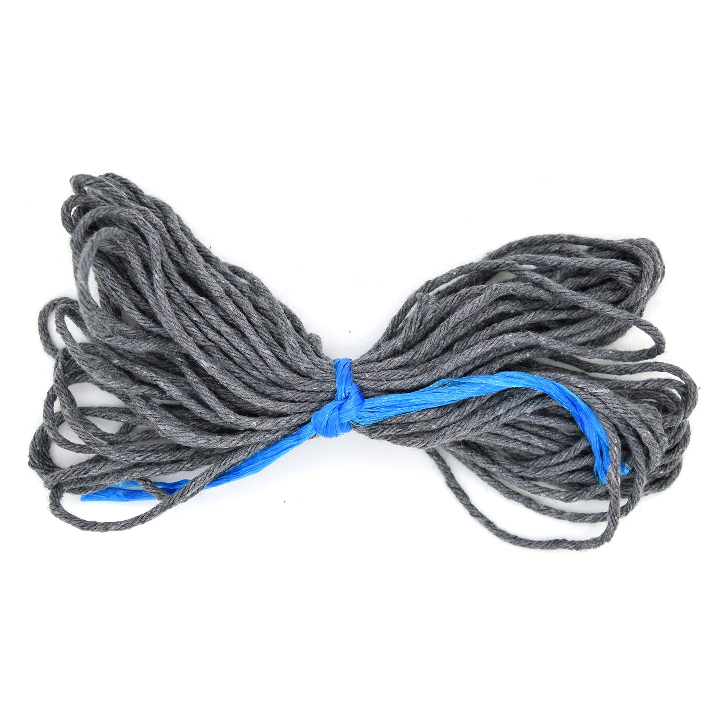 Premium Anthracite Grey Macrame Cord Twine, 20 m / 65 ft of 5 mm Natural Cotton Thread Yarn Macrame Rope for DIY Crafts (Hank)