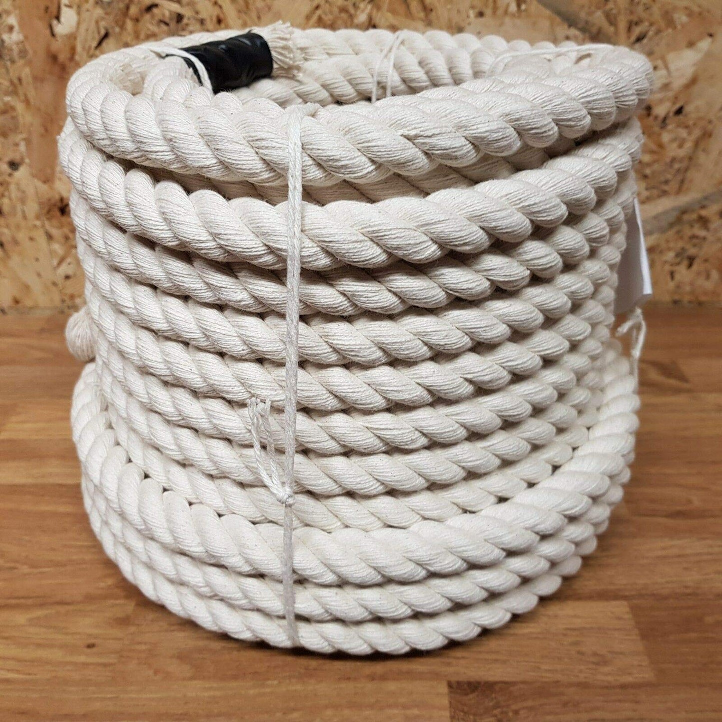 Cotton Rope, Natural Twisted Cotton Thread - 5 m / 16 ft of 20 mm Thick Soft for DIY Crafts, Decking Rope, Gardening, Bundling