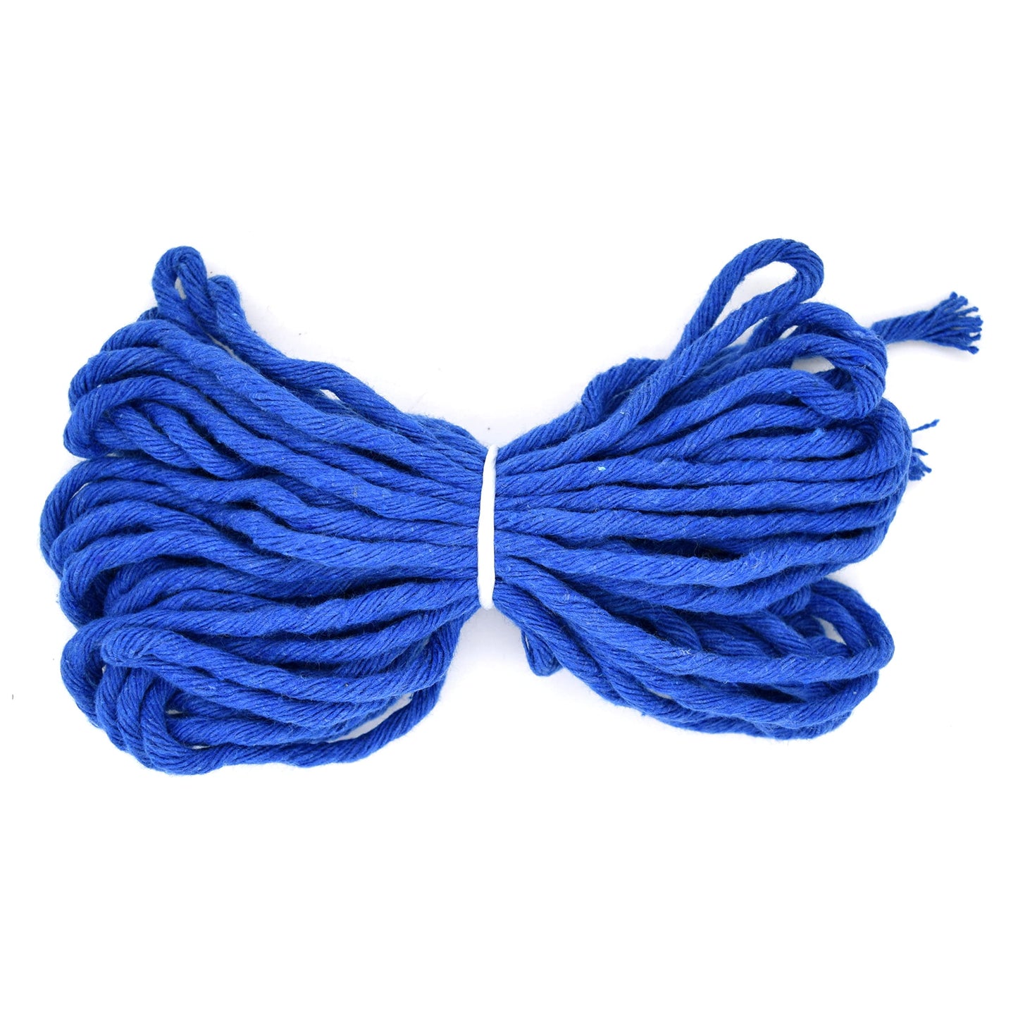 Premium Royal Blue Macrame Cord Twine, 10 m / 32 ft of 2 mm Thick Natural Cotton Thread Yarn Macrame Rope for DIY Crafts (Hank)