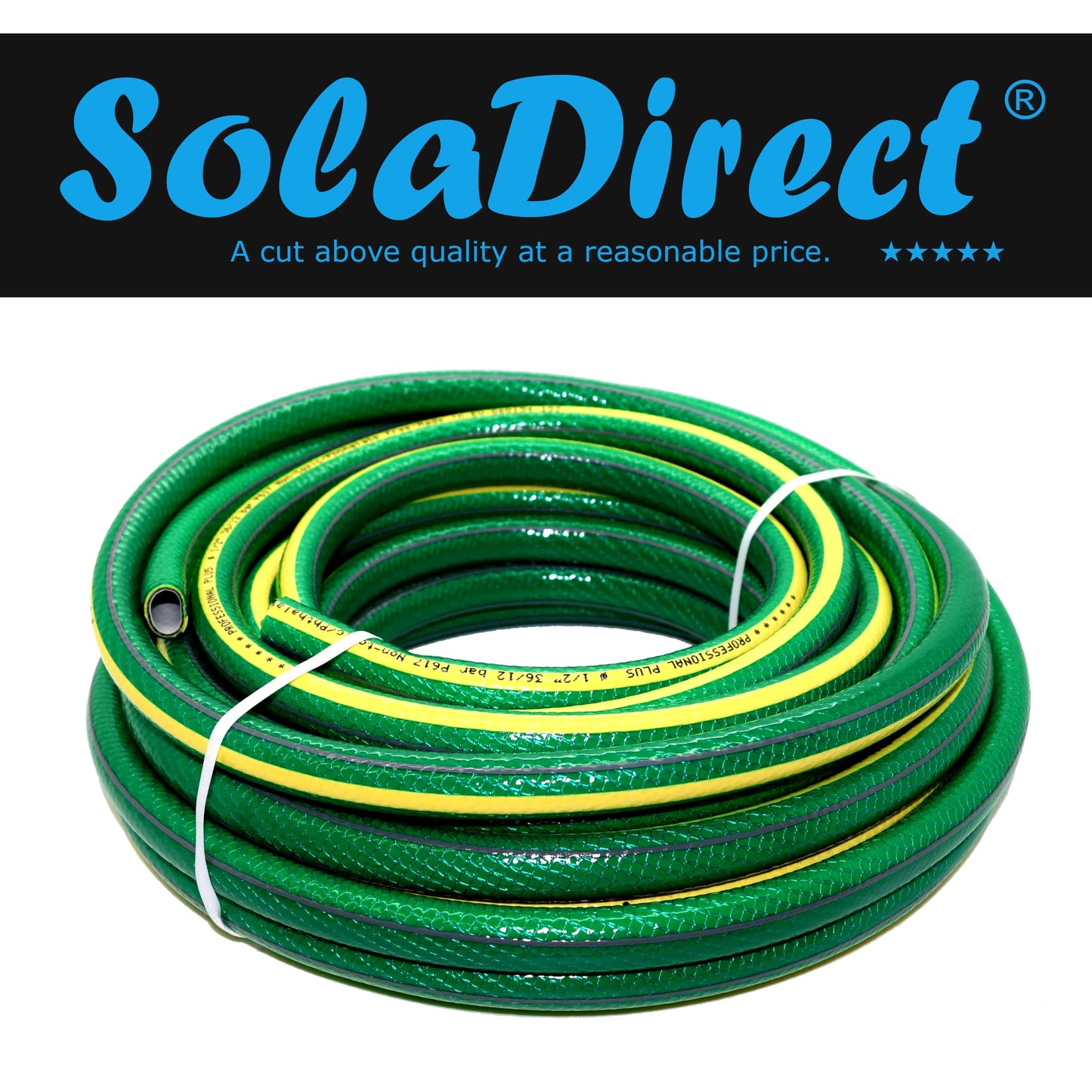 Garden Hose Pipe, 50 m / 164 ft Long, Premium Non-Kinking Reinforced 6 Layer Non-Toxic 1/2" Watering Irrigation Hosepipe (Green)