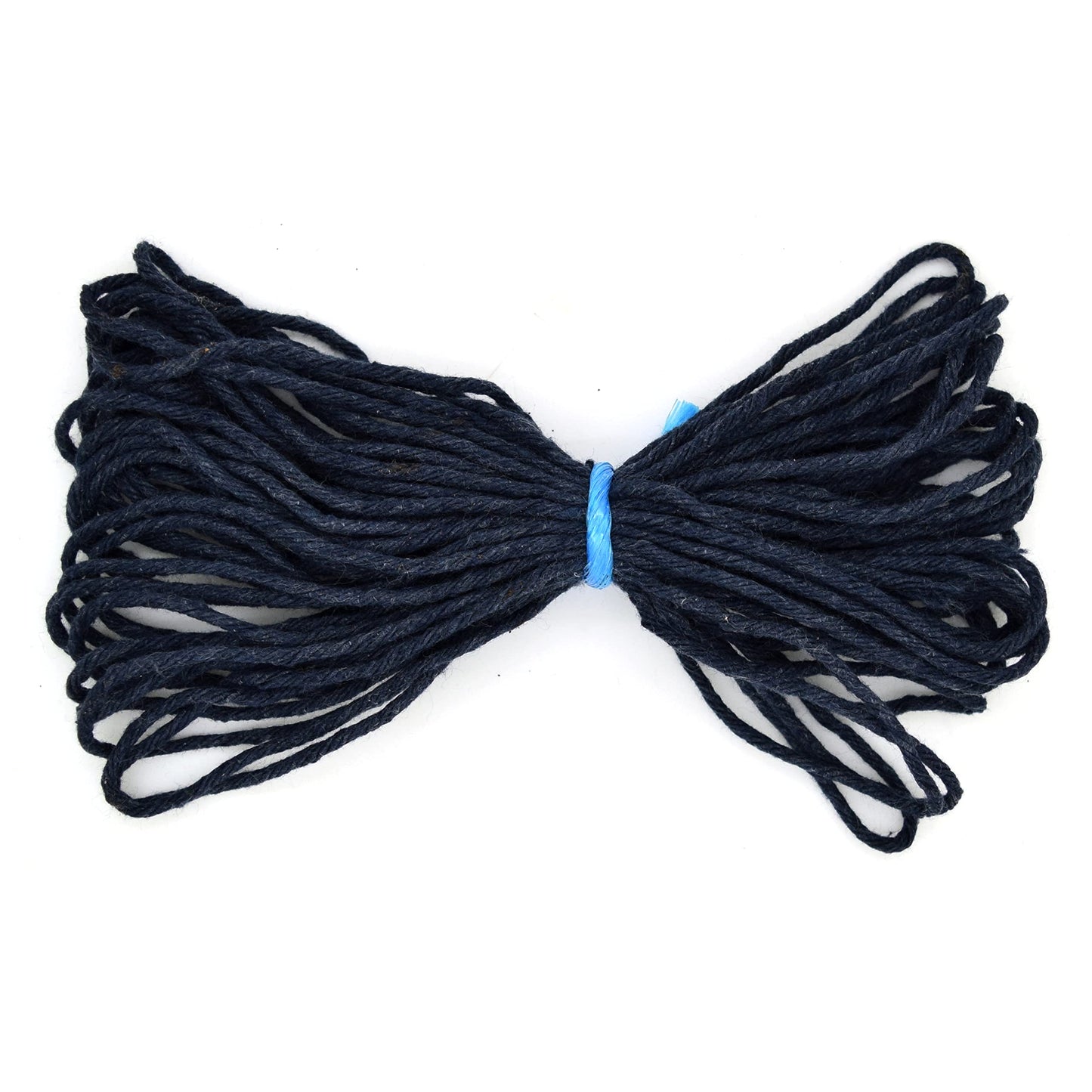 Premium Navy Blue Macrame Cord Twine, 50 m / 164 ft of 2 mm Thick Natural Cotton Thread Yarn Macrame Rope for DIY Crafts (Hank)