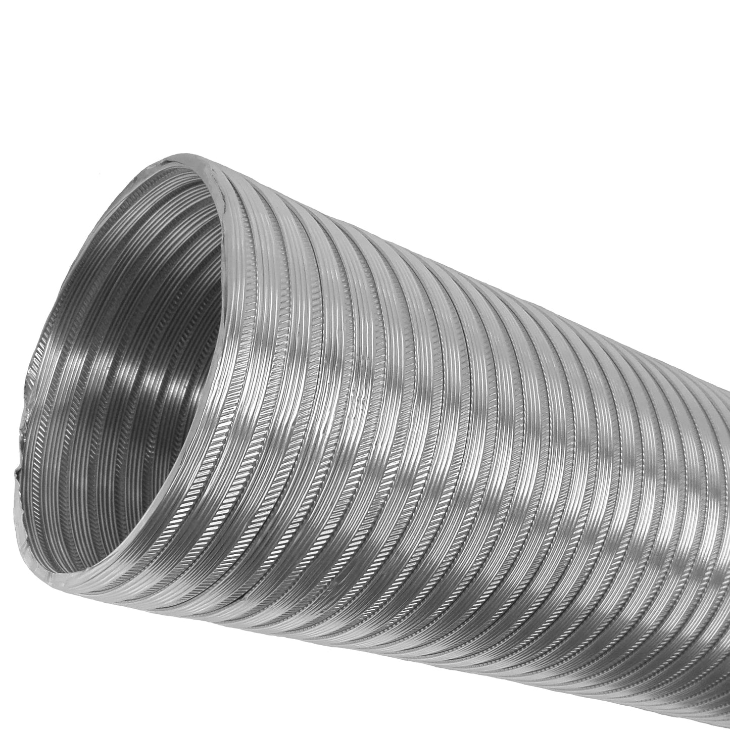 Aluminium Flexible Pipe Expandable Alloy Air Duct Tube Heat Resistant Hose (Length: 3 m / 10 ft, Diameter: 100 mm / 4 in)