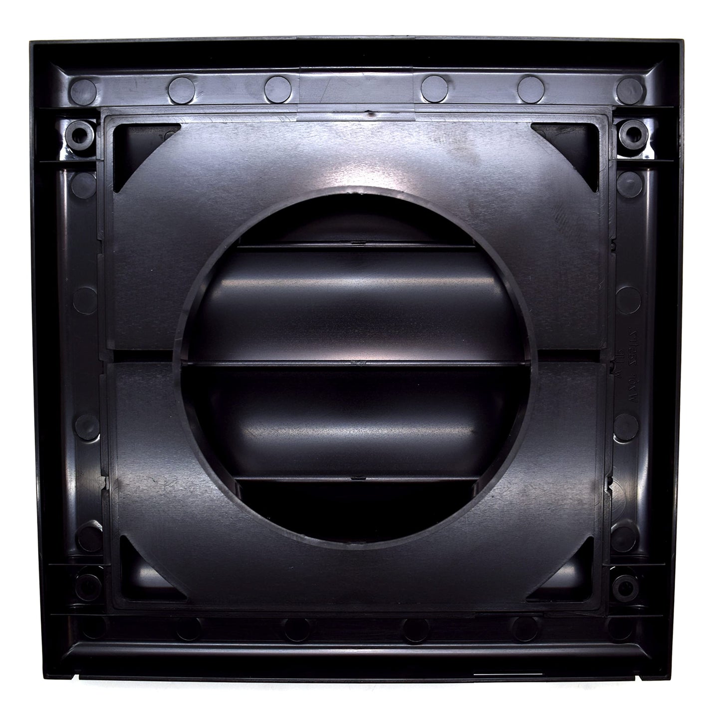 Black Gravity Grille 125 mm / 5" External Ducting Air Vent with Round Spigot and Non-Return Gravity Shutters for Extractor Fans