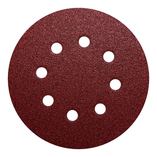 50 x 125mm Sanding Discs Sandpaper 8 Holes Pads GLS5 (Grit 180)