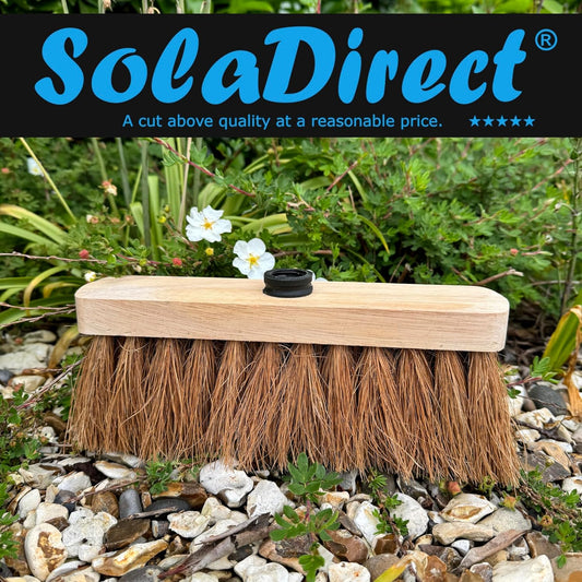 10-Inch Natural Soft Coco Sweeping Broom Head - Eco-Friendly Soft Bristle Sweeping Brush - Ideal for Indoors and Outdoors