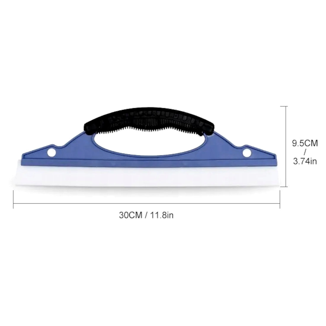 30 cm / 12" Silicone Water Squeegee, Multi-Purpose Soft Blade for Cars, Windows, Shower Doors, Glass, Tiles, Boats - Streak-Free