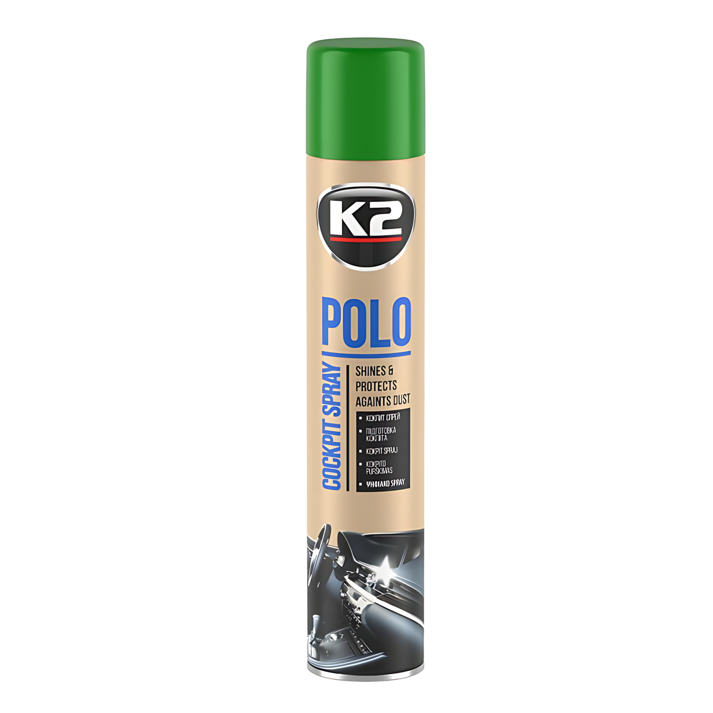 K2 Polo Cockpit Pine Dashboard Cleaner 750ml - Car Interior Plastic and Rubber Care for Dashboard, Trim, Furniture