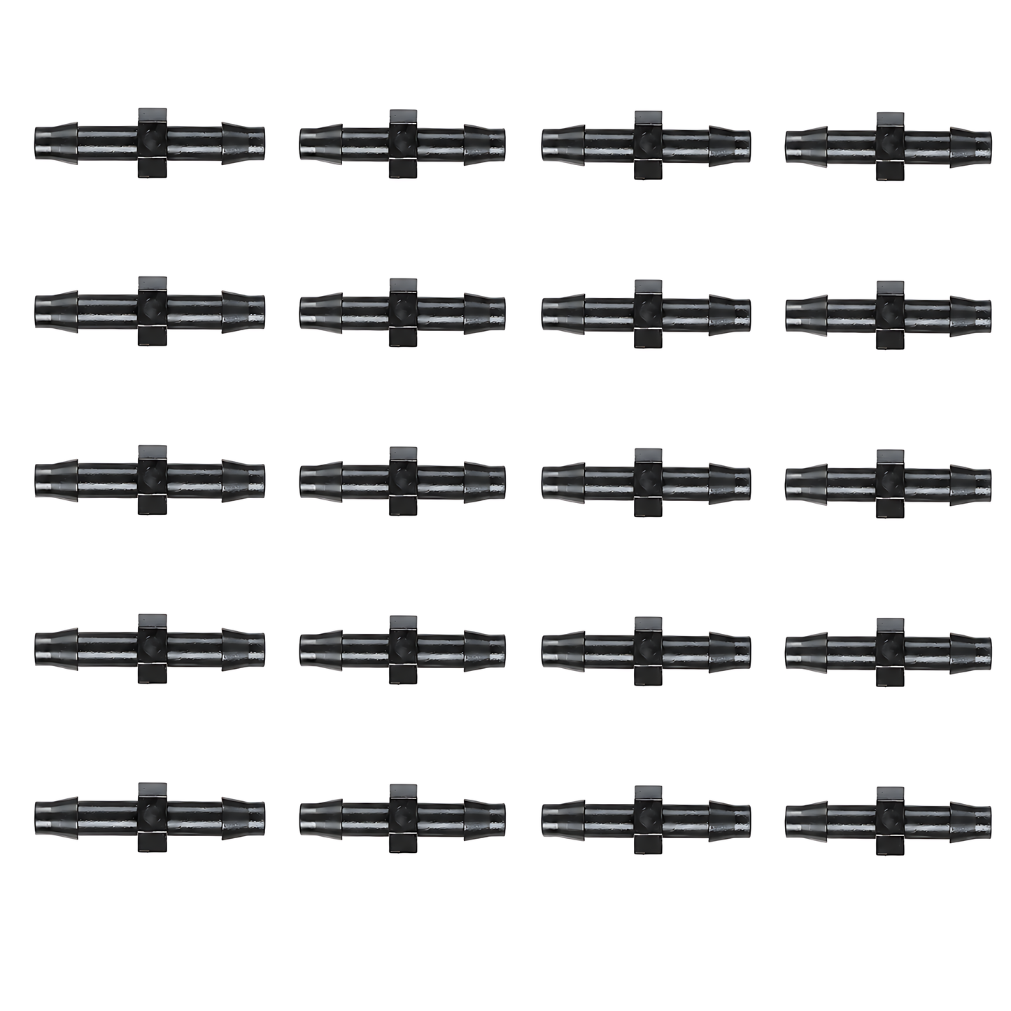 4mm Straight Micro Irrigation Fittings - Pack of 20 Barbed Joiner Connectors for Drip Line, Micro Tube, Garden Watering, Pots