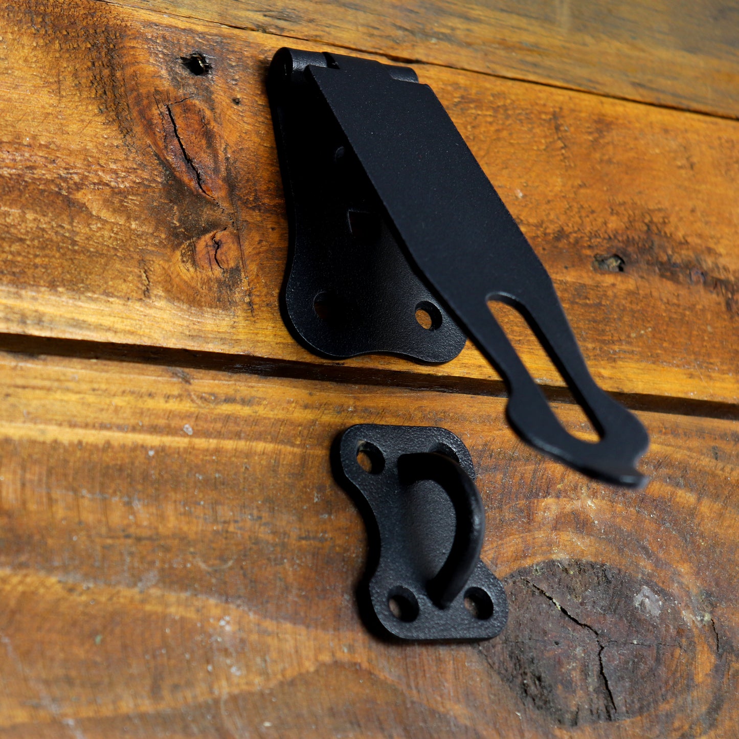 Door Latch Hasp and Staple - Heavy Duty Garage/Gate/Garden Clasp Padlock - Metal Powder Coated Security Locks - 200 mm (8 inch)