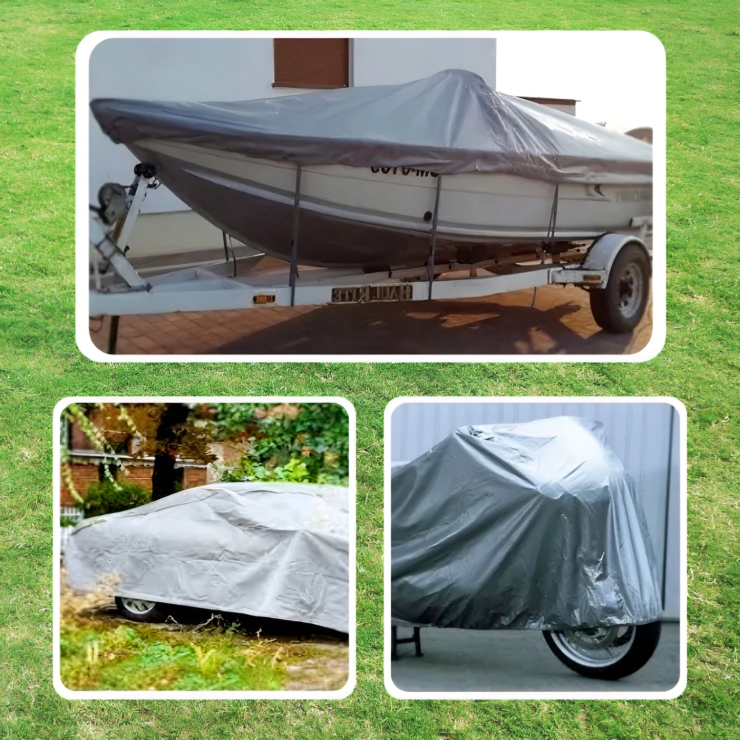 1.5 x 2 m Heavy-Duty Tarpaulin Cover - Silver/Black 260GSM - Waterproof, Frost-Resistant, UV Protection, Multipurpose, Groundsheet