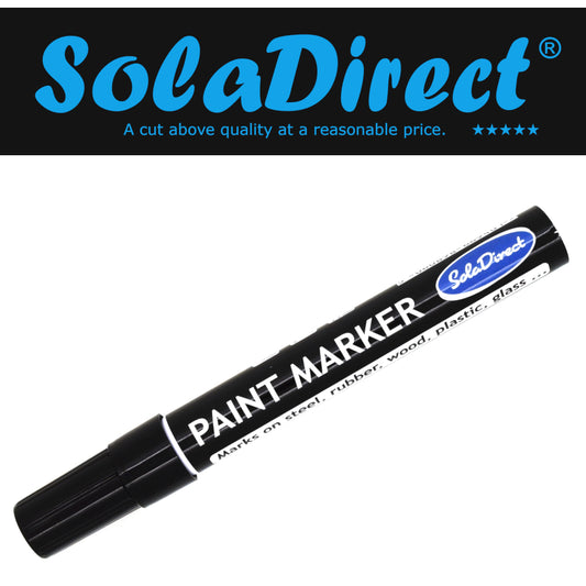 Oil-based Paint Marker Pen Permanent for Tyres Rubber Stone Leather Fabric Plastic Glass (Black)