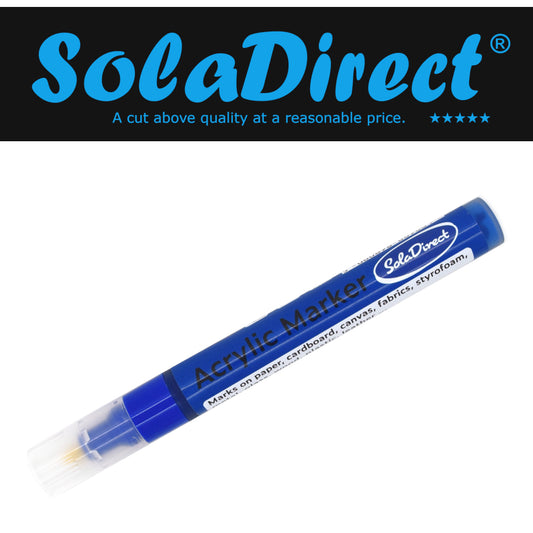 Acrylic Paint Marker Pen Permanent for Stone Leather Fabric Plastic (Blue)