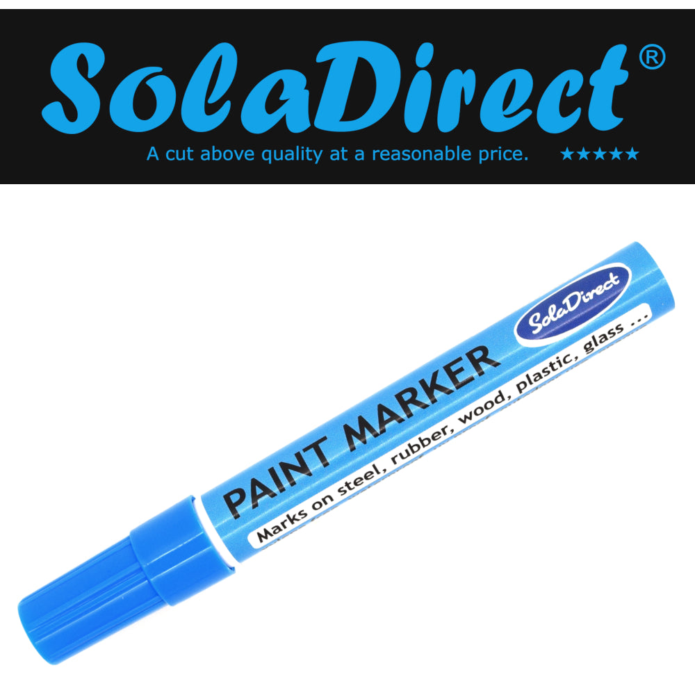 Oil-based Paint Marker Pen Permanent for Tyres Rubber Stone Leather Fabric Plastic Glass (Blue)