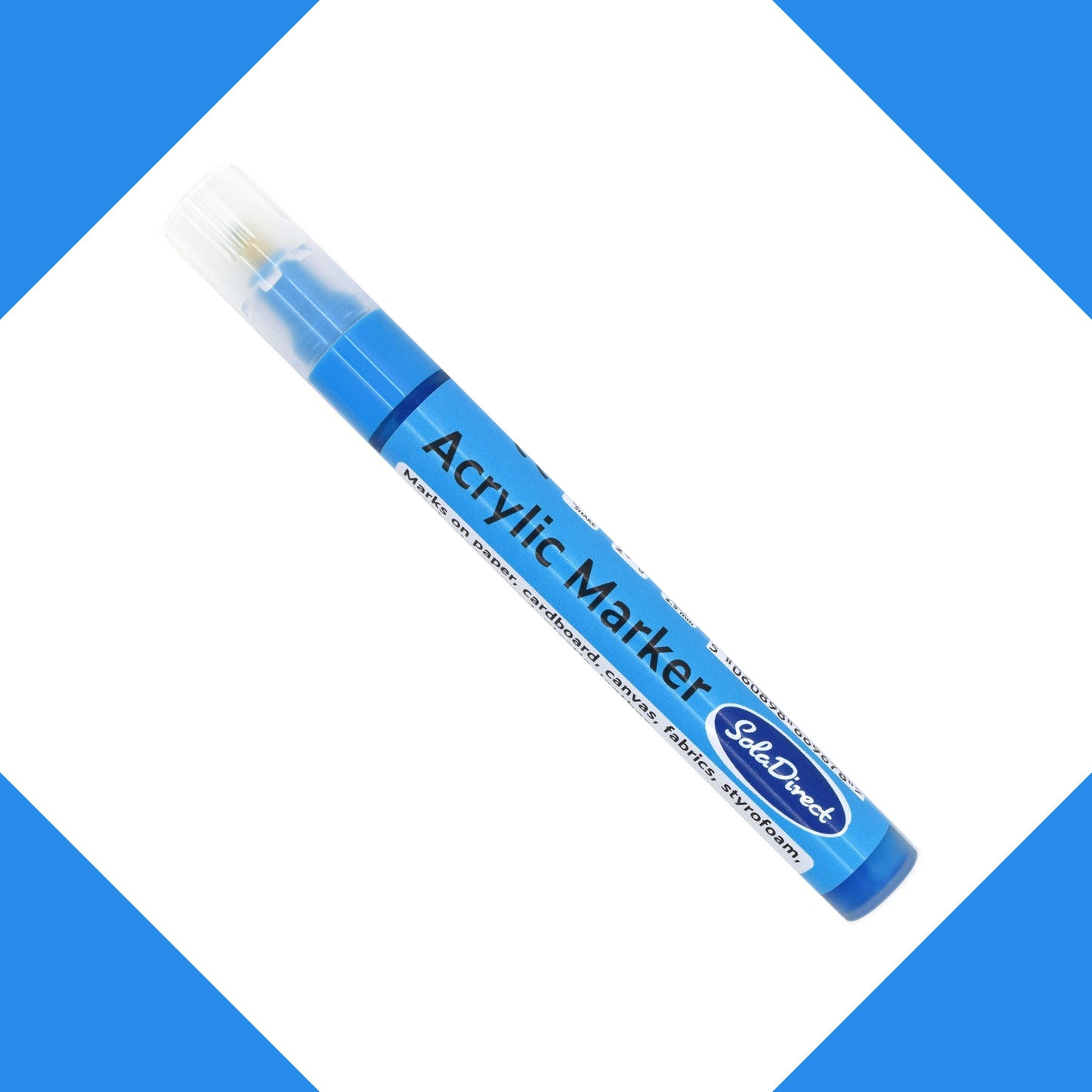 Acrylic Paint Marker Pen Permanent for Stone Leather Fabric Plastic (Light Blue)