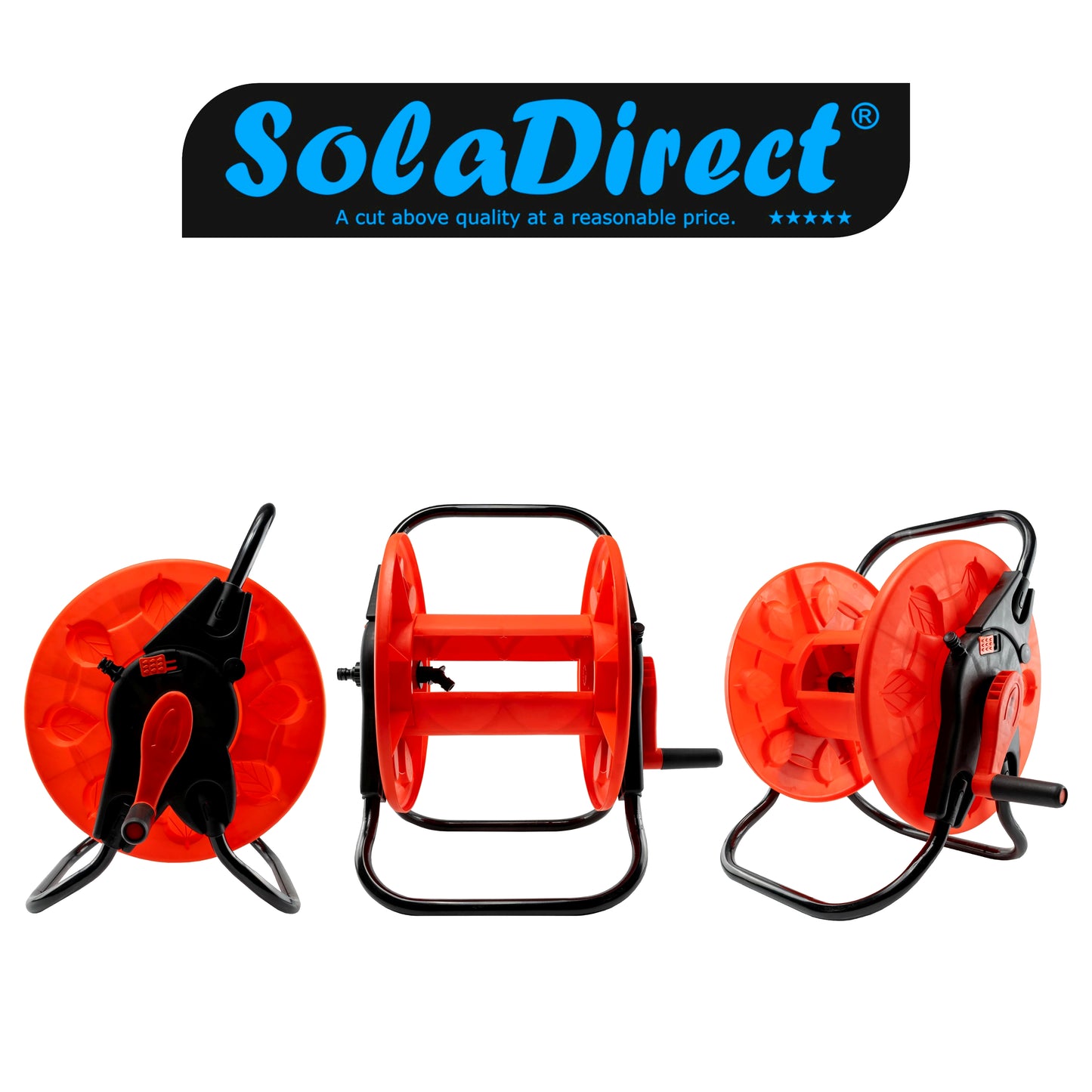 Garden Hose Reel Cart - Heavy-Duty 60m Capacity - UV-Resistant - Stable & Durable Outdoor Hose Storage - No-Tool Assembly