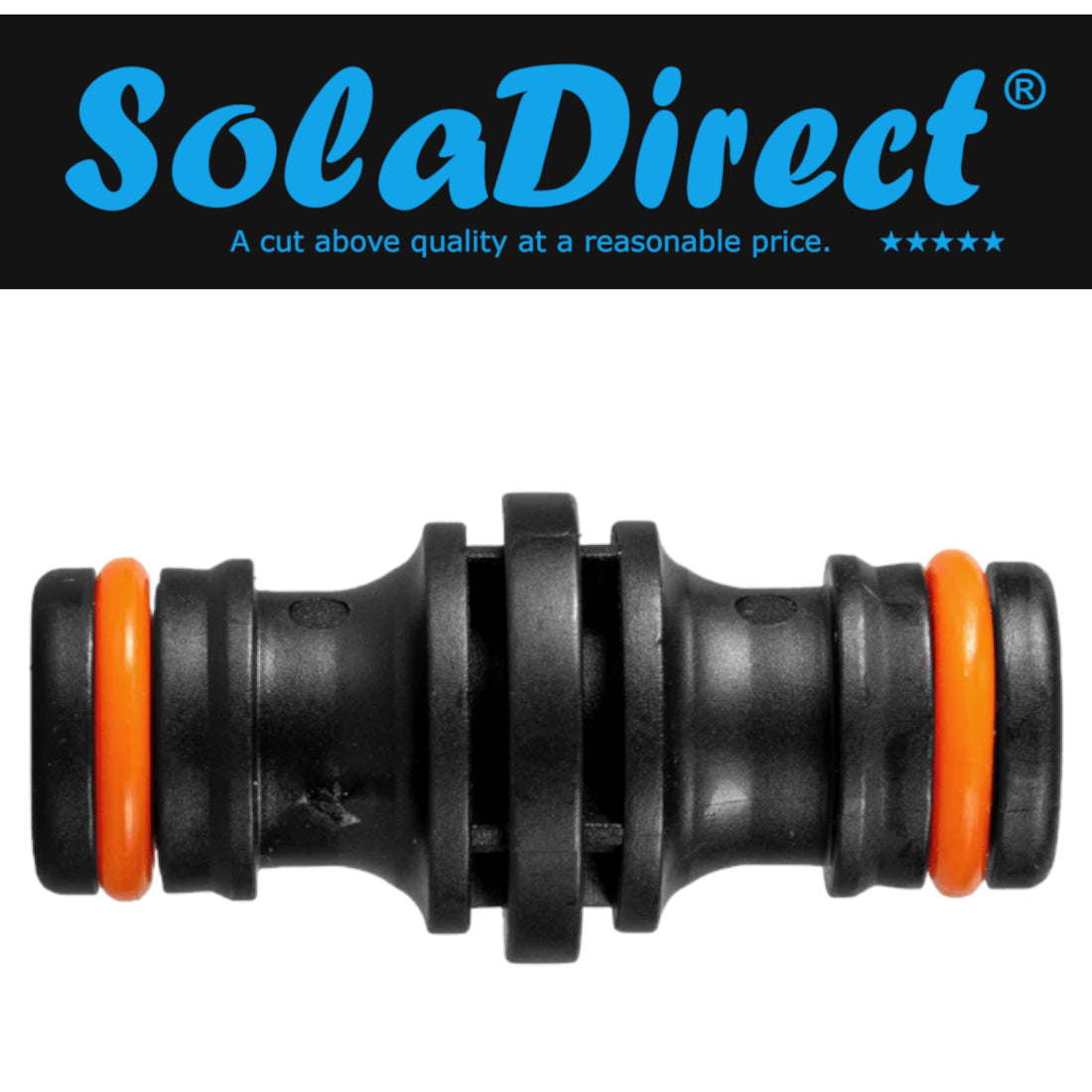 Double Male Hose Connector Coupler Extender Joiner - Leak-Proof & Durable - Compatible with Hozelock, Gardena (Black x 6 Pcs)