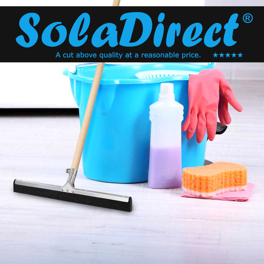 18 Inch Floor Squeegee Wet Floor Wiper Rubber Squeegee with 120cm Handle Indoor Outdoor Floor Cleaner