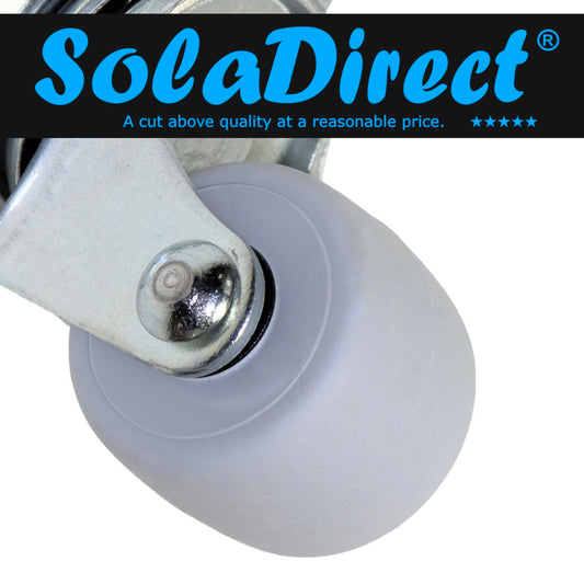 Pack of 5 x Heavy-Duty Furniture Caster Wheel 30 mm - Rubber, Ball Bearings, Smooth Rolling, Swivel Plate, No-Scratch